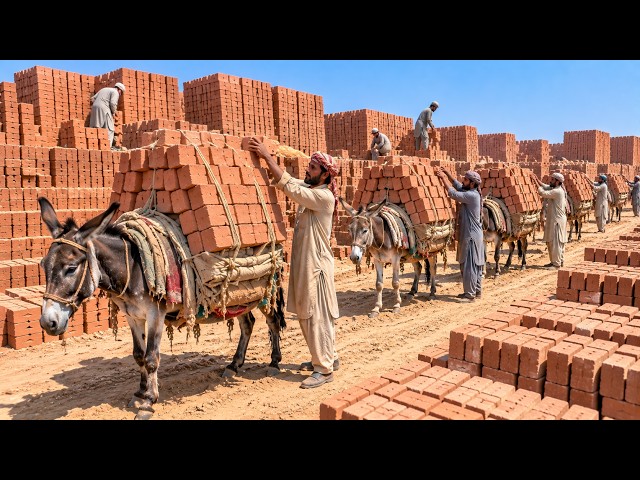 World Class Brick Manufacturing Process | How Thousands of Bricks Are Made Every Day