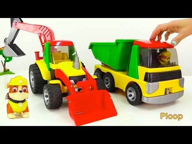 Construction Trucks for Children Unboxing Paw Patrol BRUDER Toy Tractors & Toy Truck Videos for kids