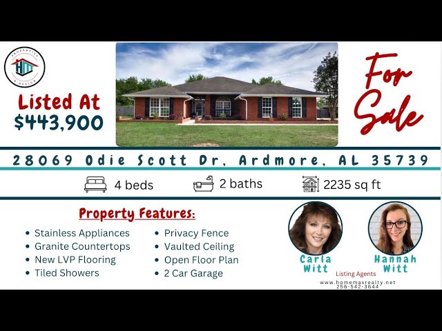 Home Tour- 28069 Odie Scott Dr, Ardmore, AL 35739