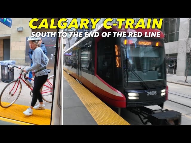 1st Time On The Calgary C-Train: Riding The Red Line From 3rd St SW Station To Somerset-Bridlewood