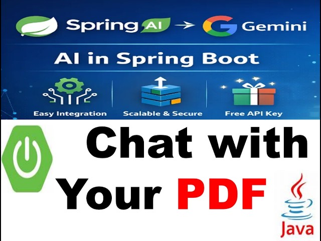 Build A PDF AI Chatbot with Java and Spring boot | RAG AI Project