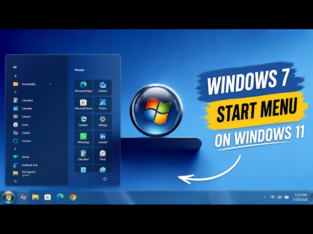 Turn Windows 11 Into Windows 7! 🤯 Get the Classic Start Menu Back | Easy Windhawk Tutorial (2026) ₶™