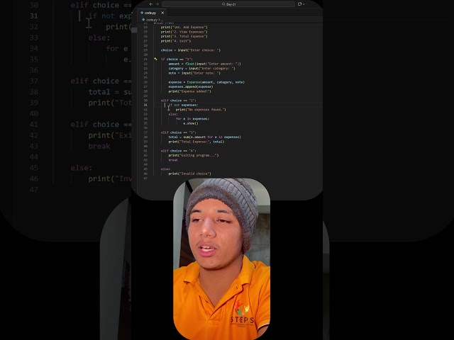From Zero to Python Project in 21 Days | Expense management