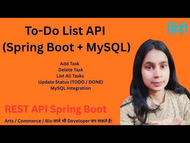 Industry Level To-Do List API | Spring Boot + JPA + MySQL Project | Skills With Anu 