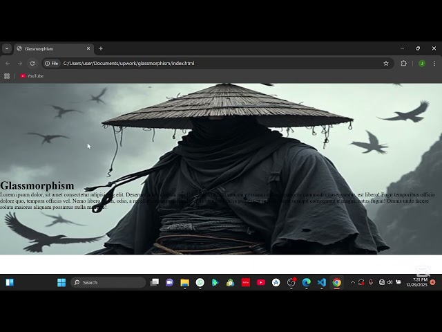 Learn css glassmorphism and master