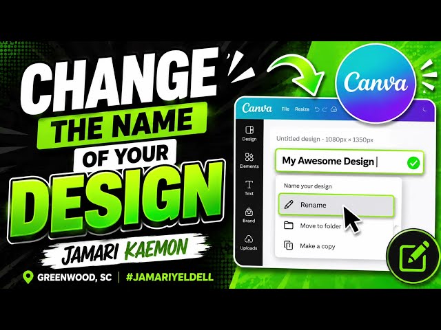 How To Change The Name Of Your Design (Canva)