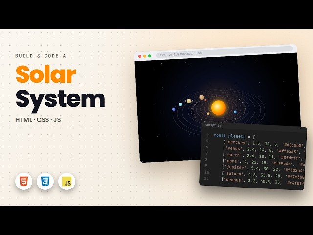 Build a 3D Solar System with HTML, CSS & JavaScript | Step-by-Step Tutorial