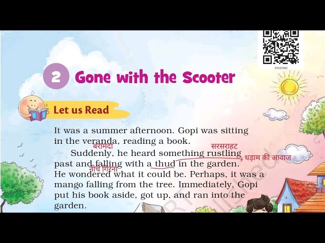 Class 5th ll Gone with the Scooter (chapter –2) New NCERT English Book Santoor #english #class5 #kvs