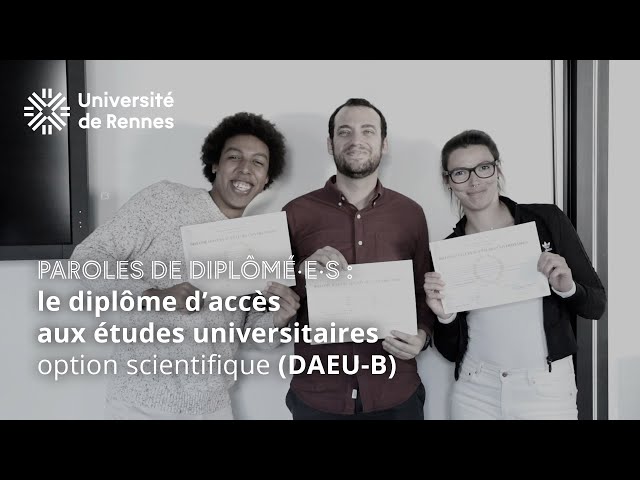 TÉMOIGNAGES : le diplôme d'accès aux études universitaires, option scientifique (DAEU-B)
