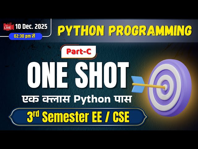One SHOT || Python Programming(Part-C) || Polytechnic 3rd Semester Electrical/ CSE