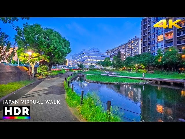 Tokyo Minami-Sunamachi Sunset to Night Walk, Japan • 4K HDR