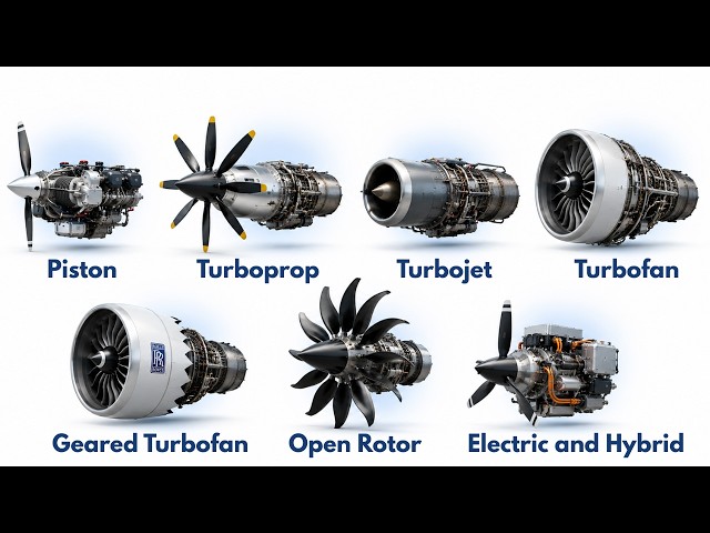 Every POWERFUL Aircraft Engine Type Explained In 12 Minutes