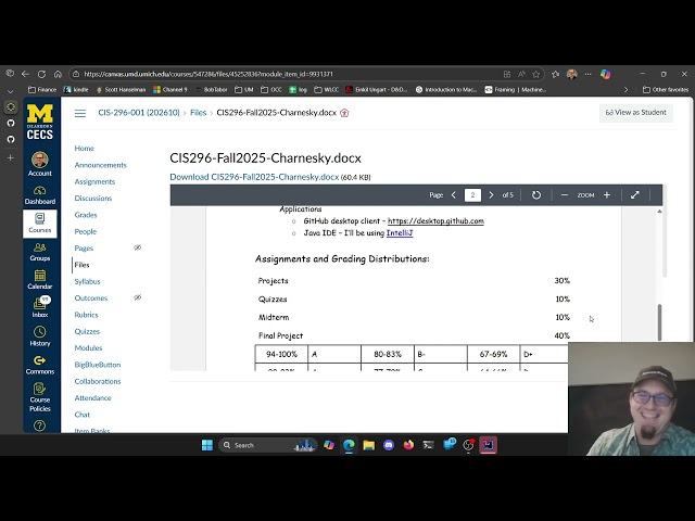 CIS 296 - Java Programming - Fall 2025 - Classes and Arrays