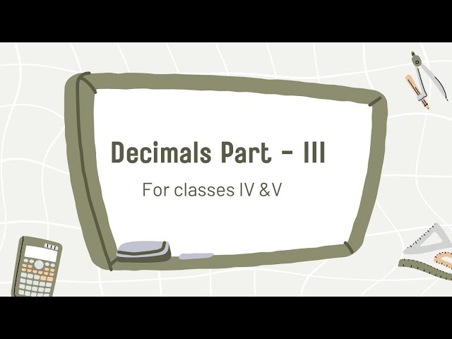 Expanded form of decimals
