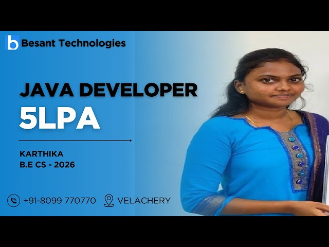 Java Full Stack Developer Course in Chennai with Placements | Besant Technologies #velachery #video