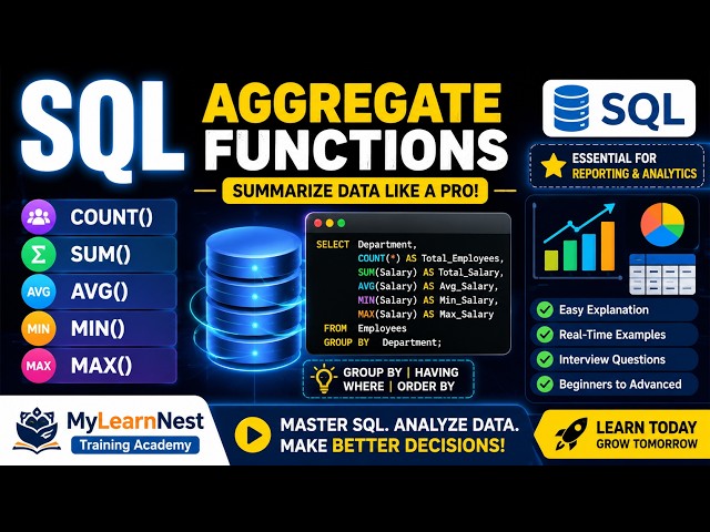 Master SQL Aggregate Functions | Beginner to Advanced Tutorial