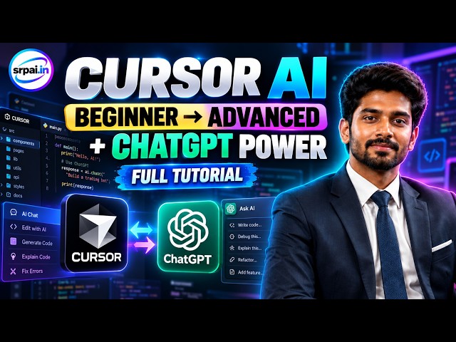 Cursor AI Full Tutorial 2026 🚀 | Beginner to Advanced + ChatGPT | Build Real Projects