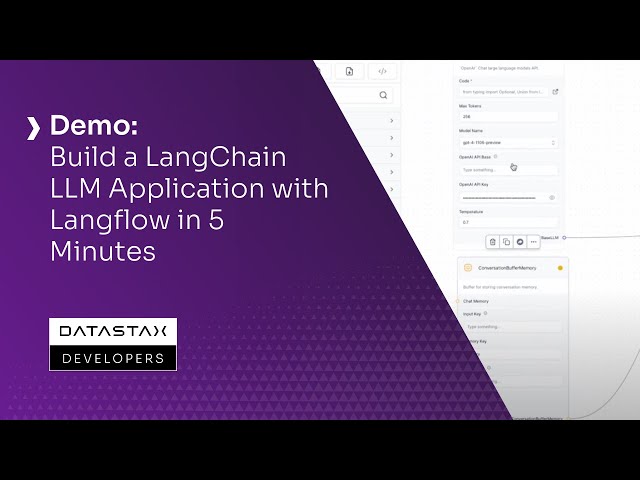 Demo: Use Langflow to Build a LangChain LLM Application in 5 Minutes