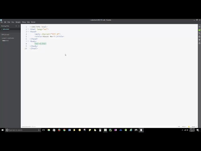 HTML project 1 Computer Lit Windows