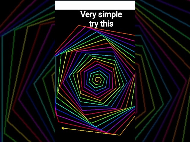 Rainbow Spiral Pattern in Python Turtle – Hypnotic Animation  #coding #shorts #python