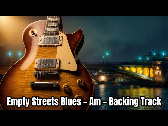 Empty Streets Blues – Slow Blues Backing Track in Am | For Practice
