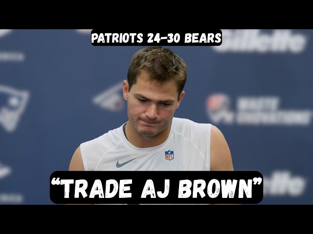 Drake Maye wants A.J. Brown TRADED after loss - Post Game Interview - Patriots vs Bears