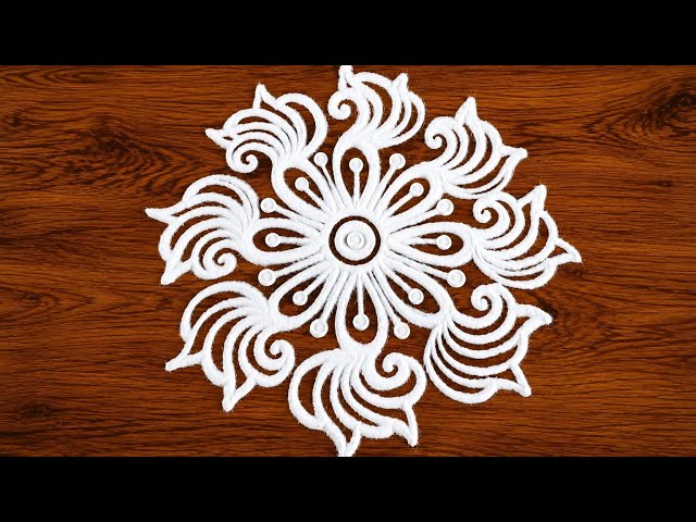 🔥 You Won’t Believe How Beautiful This Rangoli Turns Out 😍 | Easy Freehand Rangoli Design