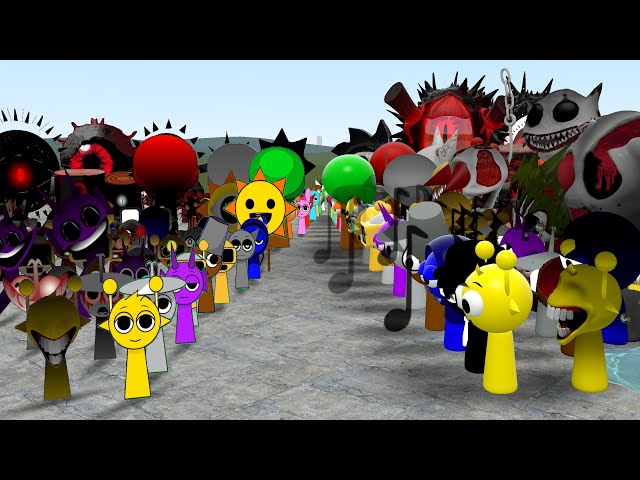 ALL 2D SPRUNKI PHASES VS ALL 3D SPRUNKI PHASES In Garry's Mod!