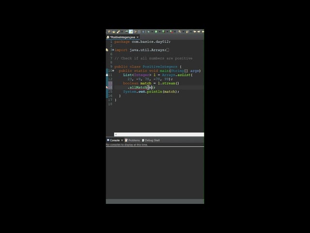 Java Streams API 024 Check All Positive in the List #interview #interviewquestions #streamingapi