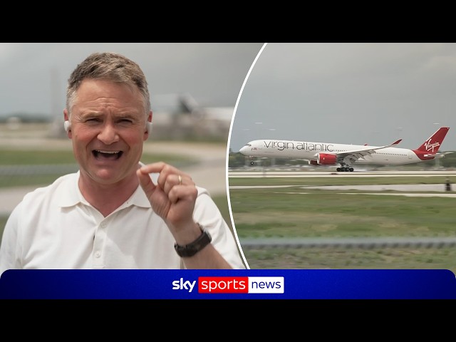 England's plane lands in Miami ahead of the World Cup