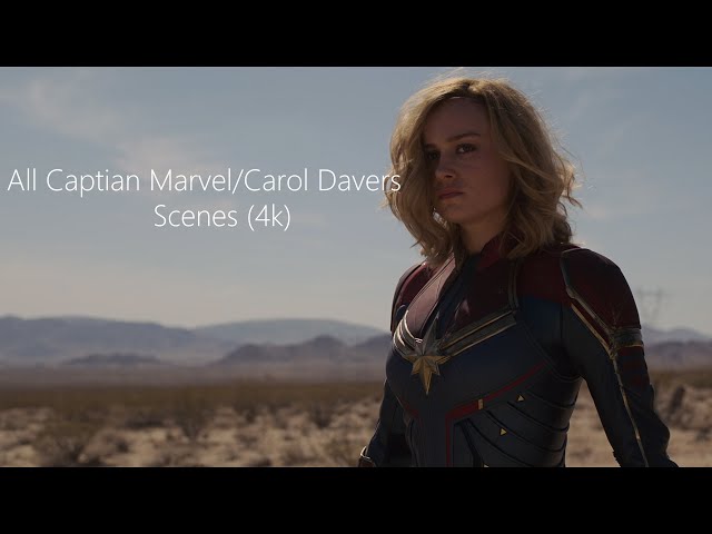 All Captian Marvel/Carol Danvers Scenes (4K ULTRA HD)