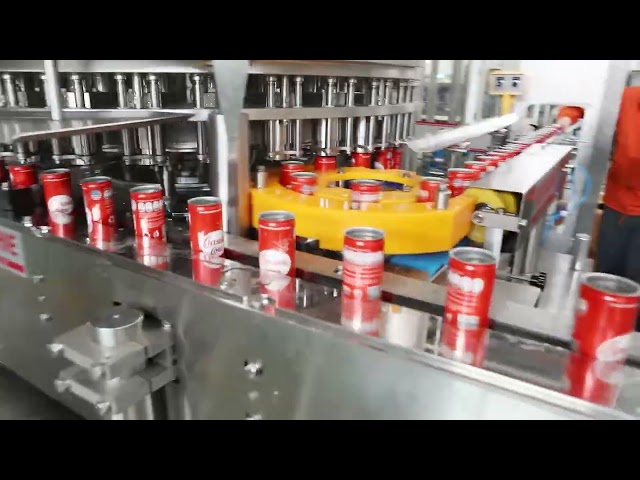 Automatic Aluminum Can Beverage CSD Energy Drink Beer Juice Coffee Canning Filling Sealing Machine