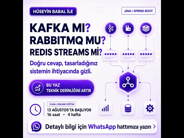 Kafka mı, RabbitMQ mu, Redis Streams mi? | Yüksek Trafikli Sistemlerde Doğru Seçim