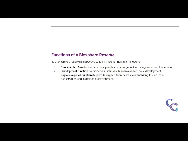 Biosphere reserves