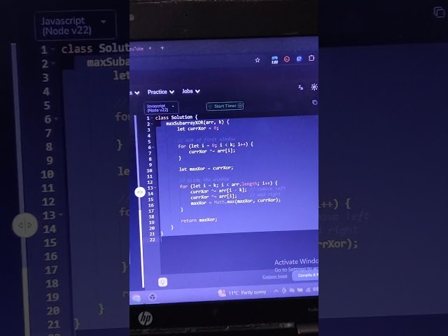 GFG POTD 6 Jan 2026 | Max XOR Subarray of Size K | Sliding Window Solution (Java C++ Python JS)