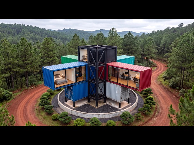 Young Couple Transforms Old Shipping Containers into a Stunning $600,000 Luxury Container Villa