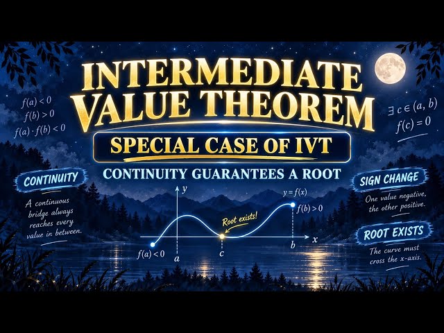 SPECIAL CASE OF INTERMEDIATE VALUE THEOREM | HOW CONTINUITY GUARANTEES THE EXISTENCE OF A ROOT