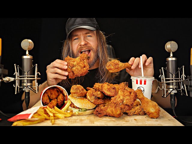 [ASMR] EATING the KFC Feast for Sleep [Crunchy Relaxing Triggers]