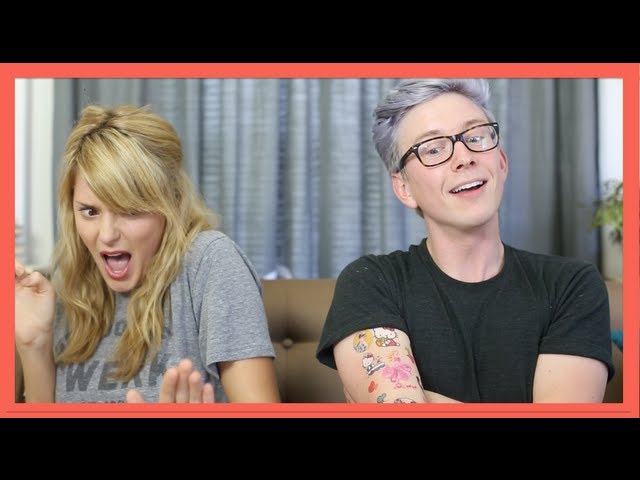 2GIRLS1CUP REACTION (ft. Grace Helbig) | Tyler Oakley