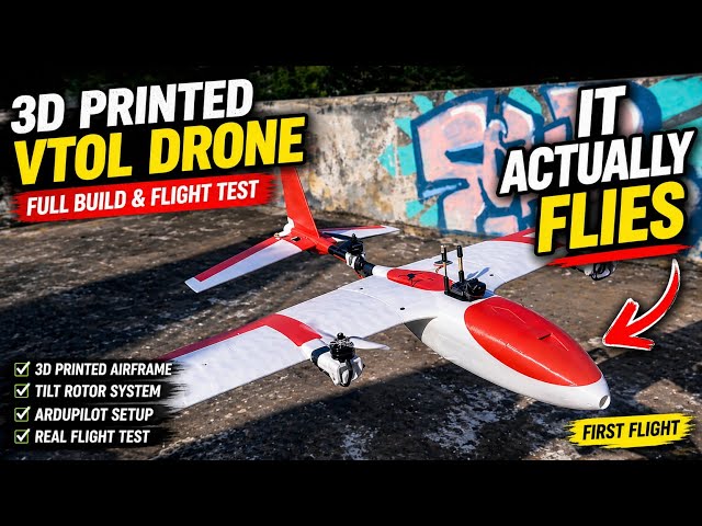 How to Build a 3D Printed Tilt-Rotor VTOL Drone – Full Tutorial & Flight Test