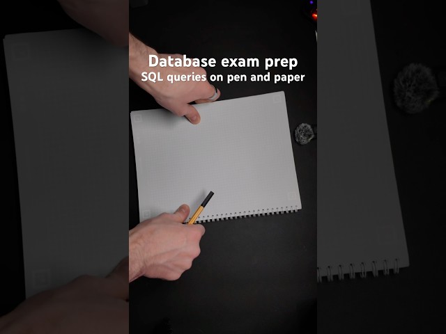 SQL queries pen and paper. Database exam prep #sql #developer #studywithme #student #database