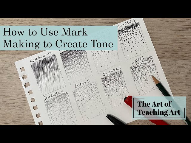 How to Use Mark Making to Create Tone- Art Demonstration- Pen and Pencil