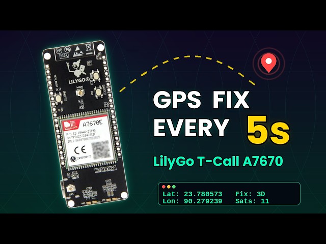 How to get Live GPS Location using LilyGo T-Call A7670 4G LTE Dev Board | IoT | GPS