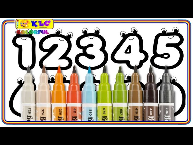 🔢 (Numbers) Learn Numbers with BIG Marker Pen Coloring Pages | KLC KIDS TABLE🎨