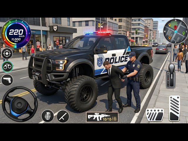 🚓 Police Car Chase Simulator 3D – Real City Cop Pursuit Gameplay (Android)
