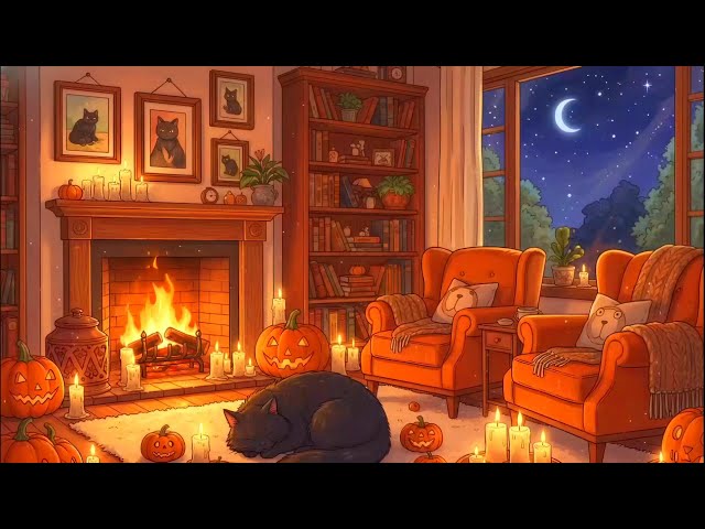 Winter Fireplace Crackling ❄️🔥 Cozy Snowy Cabin Ambience