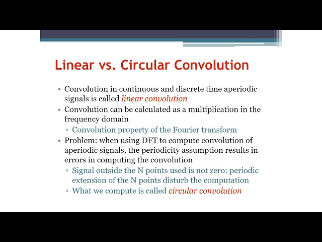 Signals and Systems: Linear and Circular Convolutions (Arabic Narration)