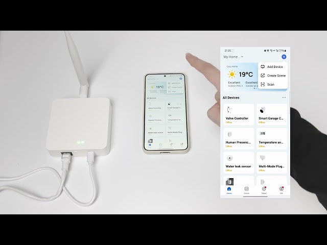 GIRIER Tuya ZigBee Gateway Hub with Antenna Smart Gateway Bri