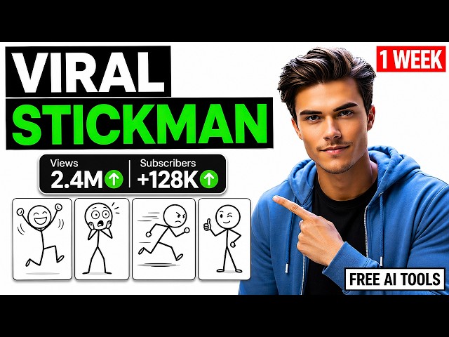 How to Make Stickman Animations and Go VIRAL in 1 Week (FREE AI Tools)