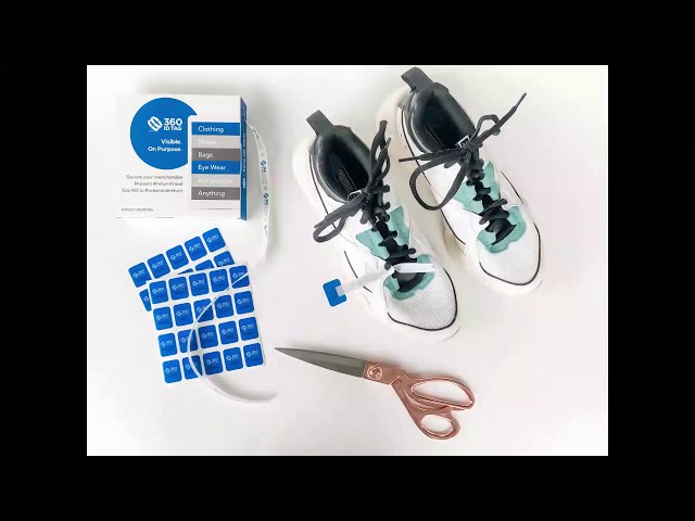 How to attach a 360 ID Tag to sneakers to prevent wardrobing wear and return fraud